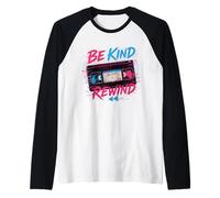 Be Kind Rewind Video Tape Retro 80s Aesthetic Raglan Baseball Tee