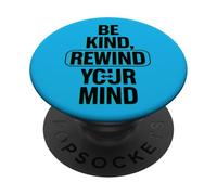 Be Kind, Rewind Your Mind - Retro Turquoise Quote PopSockets Adhesive PopGrip