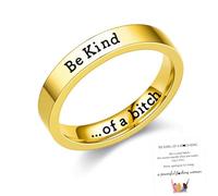 Be Kind Ring, Be Kind of a Ring Be Kind... Of A Ring Stainless Steel Engraved Band Friendship Ring Inspirational Motivational Funny Ring Jewelry Gift for Sorority Sisters Friends