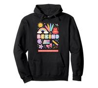 Be Kind School Supplies Rainbow Kids Design Pullover Hoodie