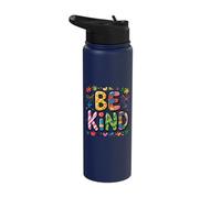Be Kind Special Education Teacher Autism Awareness Kindness Stainless Steel Insulated Water Bottle
