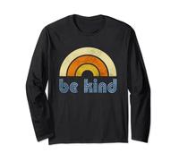 Be Kind T shirt for Women | Good Vibes Retro Inspirational Long Sleeve T-Shirt