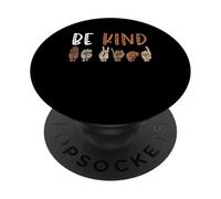 Be Kind, Teachers Interpreter ASL Sign Language Hand Talking PopSockets Adhesive PopGrip