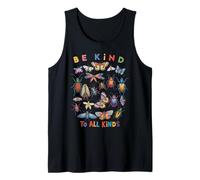 Be Kind To All Kinds Biology Science Insects Collector kids Tank Top