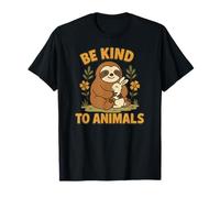 Be Kind to Animals Cute Sloth Rabbit T-Shirt