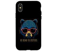 Be Kind to Critters Inspirational Message Bear Design Case for iPhone X/XS
