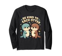 Be Kind to Each Otter Funny Otter Lover Kawaii Long Sleeve T-Shirt