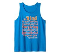 Be Kind to one Another Ephesians 4:32 Scripture Blible Verse Tank Top, Men, Sapphire Blue, XX-Large