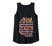 Be Kind to one Another Ephesians 4:32 Scripture Blible Verse Tank Top, Women, Black, Large