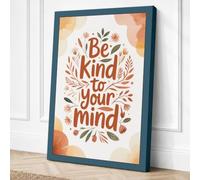 Be Kind to Your Mind Boho Canvas Wall Art Print 18x12 Inch (46 x 30 cm)