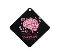 Be Kind To Your Mind Mental Health Matters Awareness Car Air Freshener Decorative Hanging Aromatherapy Tablets for Car Trucks Rhombus