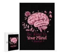 Be Kind To Your Mind Mental Health Matters Awareness Jigsaw Puzzle for Adults Wooden Challenging Puzzles Gift for Family Friends