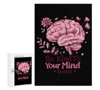 Be Kind To Your Mind Mental Health Matters Awareness Jigsaw Puzzle for Adults Wooden Challenging Puzzles Gift for Family Friends