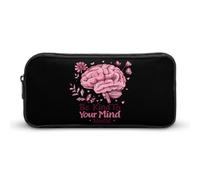 Be Kind to Your Mind Mental Health Matters Awareness Pencil Case Large Capacity Pen Pouch Bag Stationery Organizer Makeup Bag