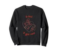 Be Kind To Your Mind Minimal Floral Embrace Line Art Sweatshirt