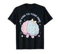Be Kind to Your Mind Patchwork Brain Graphic T-Shirt