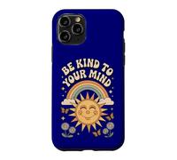 Be Kind To Your Mind Retro 70s Rainbow Mental Health Case for iPhone 11 Pro