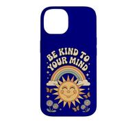 Be Kind To Your Mind Retro 70s Rainbow Mental Health Case for iPhone 14