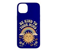 Be Kind To Your Mind Retro 70s Rainbow Mental Health Case for iPhone 14 Plus