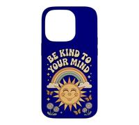 Be Kind To Your Mind Retro 70s Rainbow Mental Health Case for iPhone 14 Pro