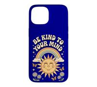 Be Kind To Your Mind Retro 70s Rainbow Mental Health Case for iPhone 15