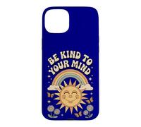Be Kind To Your Mind Retro 70s Rainbow Mental Health Case for iPhone 15 Plus