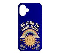 Be Kind To Your Mind Retro 70s Rainbow Mental Health Case for iPhone 16