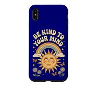 Be Kind To Your Mind Retro 70s Rainbow Mental Health Case for iPhone XS Max
