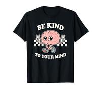 Be Kind to Your Mind, Retro Style Brain Character, Inspiring T-Shirt