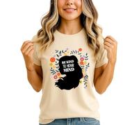 Be Kind to Your Mind Womens T-Shirt Mindfulness Mental Health Wellness Gift for Her M (12-14)