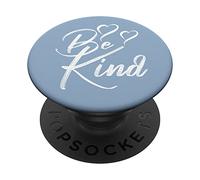 Be Kind with Heart on Plain Light Blue PopSockets Adhesive PopGrip