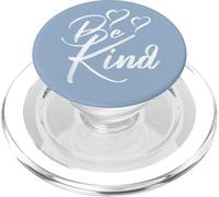 Be Kind with Heart on Plain Light Blue PopSockets PopGrip for MagSafe