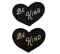 Be Kind with Heart Set Clothing Shirt Badge Iron on Sew on Embroidered Patch