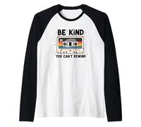 Be Kind You Can't Rewind Retro Music Lover Design Raglan Baseball Tee