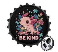 Be Kind1 Autism Axolotl Beer Bottle Opener Magnetic Fridge Magnet Sticker for Home Bar Accessories