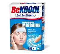 BeKoool Be Koool Cooling Relief for Migraine Soft Gel Sheets 4 Each (Pack of 2)