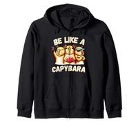 Be Like A Capybara Peace Love Zip Hoodie