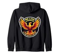 Be Like A Phoenix Rise From Your Ashes Every Time Fire Bird Zip Hoodie