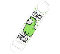 Be Like Llama Zero Drama Bar Blade Bottle Opener White 18x4cm