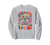 Be Like Subtraction And Make A Difference Coquette Floral Sweatshirt