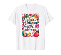 Be Like Subtraction and Make A Difference Coquette Floral T-Shirt