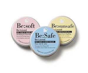 Be:Loved - Gift Balm Collection - Dog Accessories, Horse and Cat Essentials - Natural Dog & Cat Nose and Paw Balm Gift Set - Soothing, Protective & Nourishing Skincare for Pets - Handmade in the UK