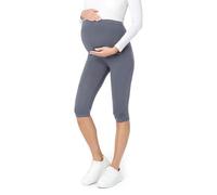 Be Mammy Womans 3/4 Maternity Leggings Tights BE20-229 (Grey, 4XL)