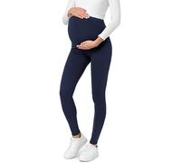 Be Mammy Womans Maternity Leggings Tights BE20-230 (Navy Blue, 3XL)