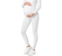 Be Mammy Womans Maternity Leggings Tights BE20-230 (White, 4XL)