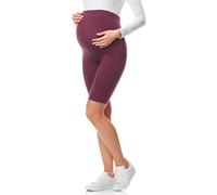 Be Mammy Womans Short Maternity Leggings Tights BE20-228(Wine Red, 3XL)