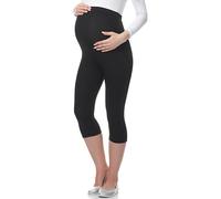 Be Mammy Women's Maternity 3/4 Leggings 03(Black, L)
