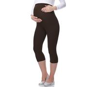 Be Mammy Women's Maternity 3/4 Leggings 03(Brown, XL)