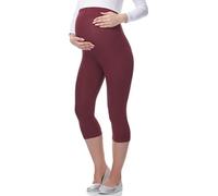 Be Mammy Women's Maternity 3/4 Leggings 03(Claret, S)