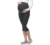 Be Mammy Women's Maternity 3/4 Leggings 03(Dark Melange, XXL)